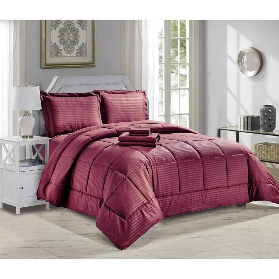 D cor More Hotel Collection King Size 8 Piece Bed in a Bag Down