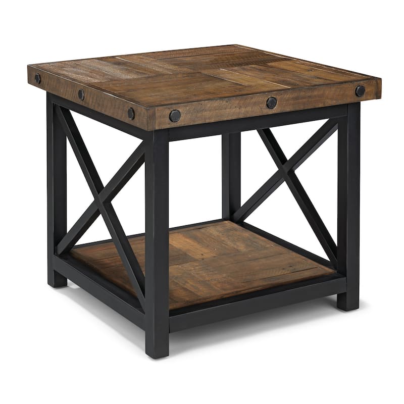 Homestyles Carpenter Brown Wood Lamp Table