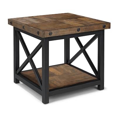 Homestyles Carpenter Brown Wood Lamp Table