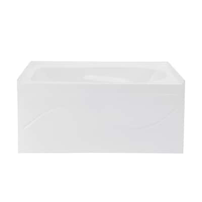 Dieppe 54'' X 30" Bathtub With Apron Left Hand Drain In White - 31.5x54 Left
