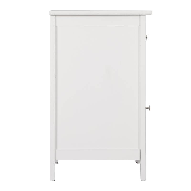 Izzy 1-drawer and Cabinet Wooden Nightstand