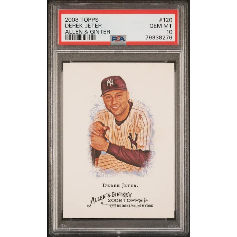Derek Jeter 2008 Topps Allen & Ginter Baseball Card #120 Graded PSA 10 - 8'6" x 11'6"