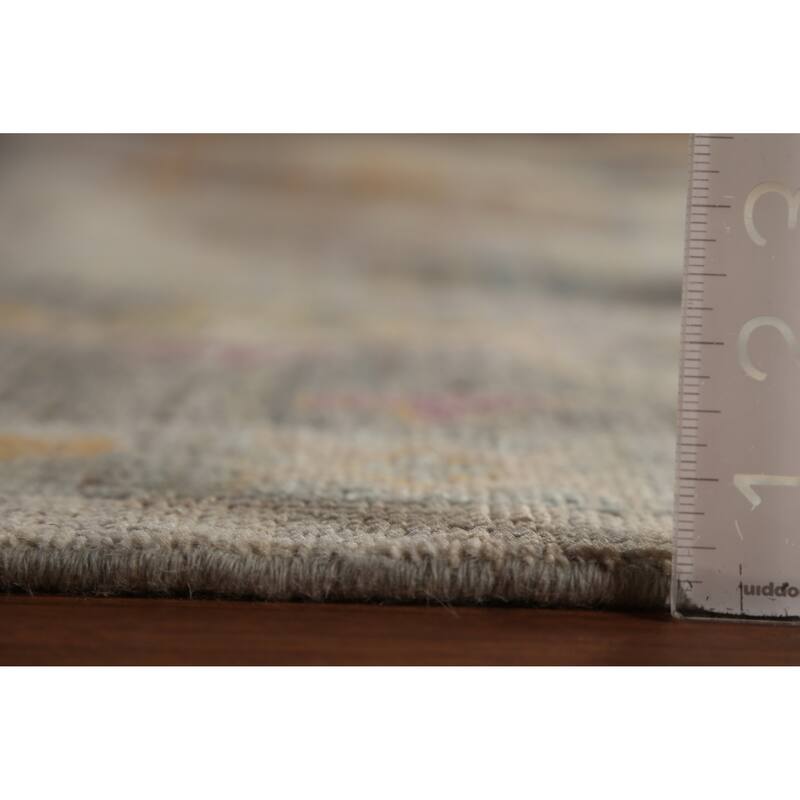 Vegetable Dye Oushak Turkish Large Rug Hand-Knotted Wool Carpet - 9'11"x 13'9"
