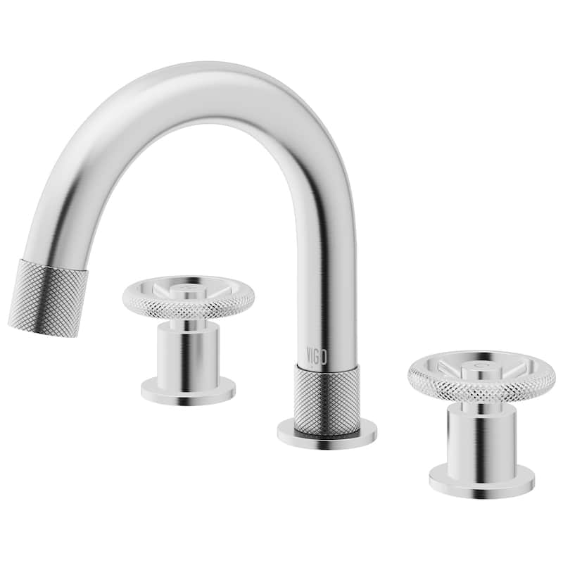 VIGO Wythe 8" H 2-Handle Widespread Bathroom Faucet - Brushed Nickel