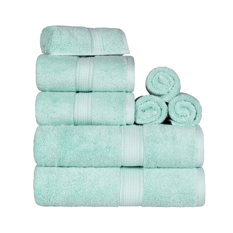Superior Egyptian Cotton Pile Heavyweight 8-Piece Towel Set