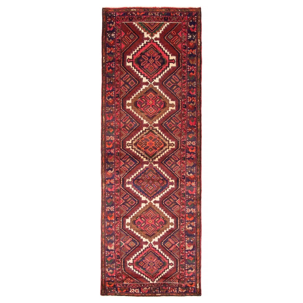 ECARPETGALLERY Hand-knotted Konya Anatolian Red Wool Rug - 3'3 x 9'6