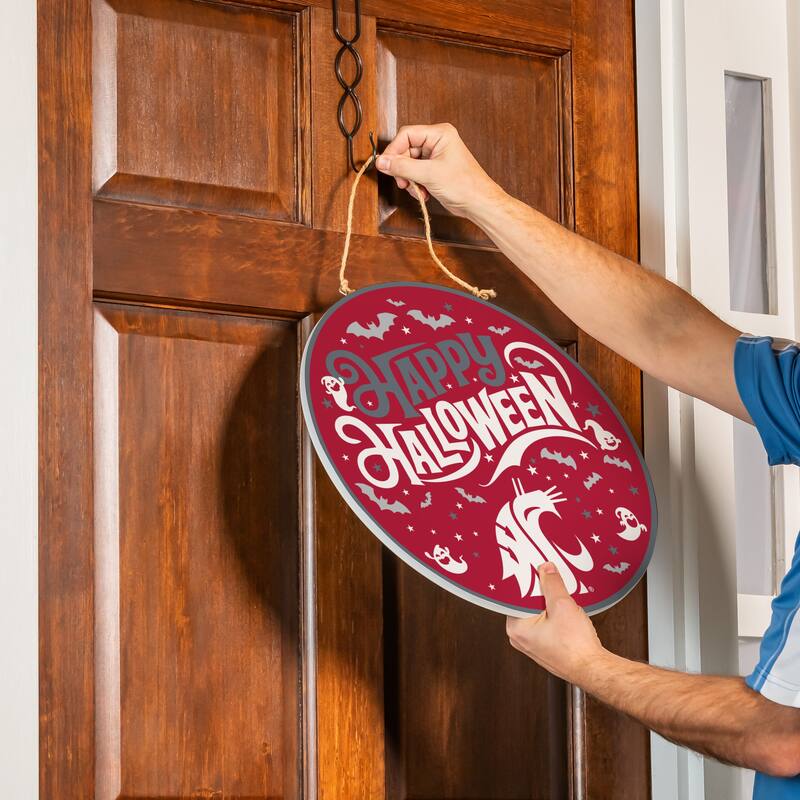 Washington State University 18" x 18" Halloween Door Décor Wall Sign