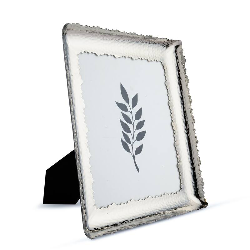 Rectangular Stainless Steel Picture Frame - for 8" x 10" Photo - Silver