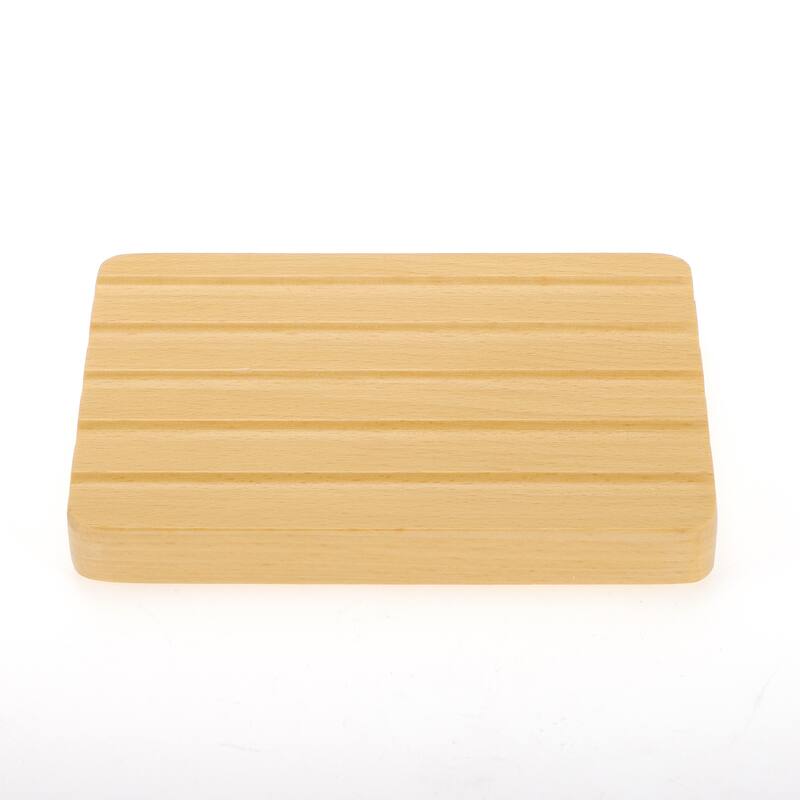 Portable Square Soap Dish for Bathroom for Kitchen 5.12"x3.54"x0.59" Brown 1 Pc