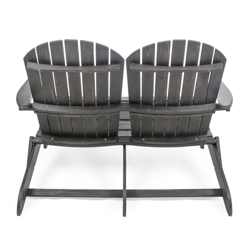 Malibu Outdoor Wood Adirondack Loveseat by Christopher Knight Home - 51.75"L x 35.75"W x 34.25" H