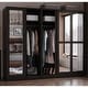preview thumbnail 29 of 36, Palace Imports 100% Solid Wood Wall Closet System of Wardrobe Armoires with Mirrored, Louvered or Raised Panel Sliding Doors
