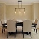 preview thumbnail 3 of 12, Farmhouse Rustic 3-light Linear Chandelier Clear Glass Island Lights for Dining Room