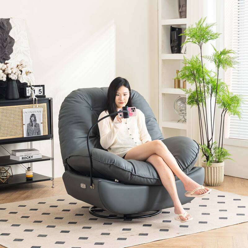 Power Swivel Recliner With USB Charger and Bluetooth Music Player