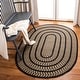 preview thumbnail 2 of 57, SAFAVIEH Handmade Braided Levina Country Rug 2'6" x 4' Oval - Beige/Black - Oval