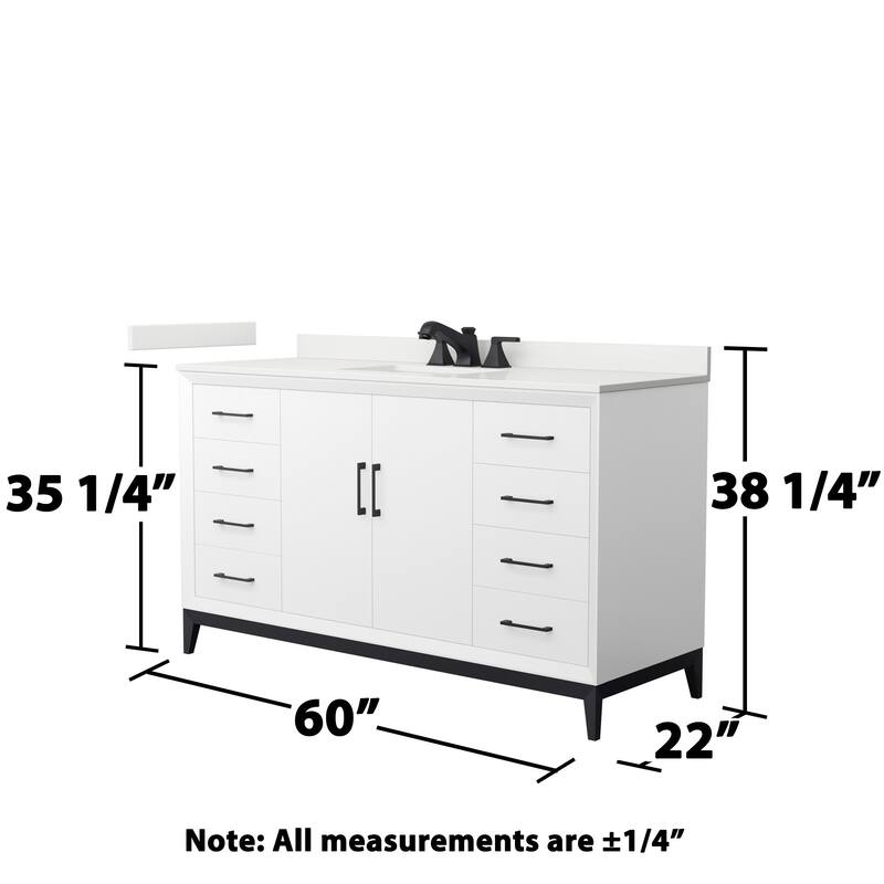Wyndham Collection WCH818160S-QTZ-US3MXX Amici 60" Free Standing