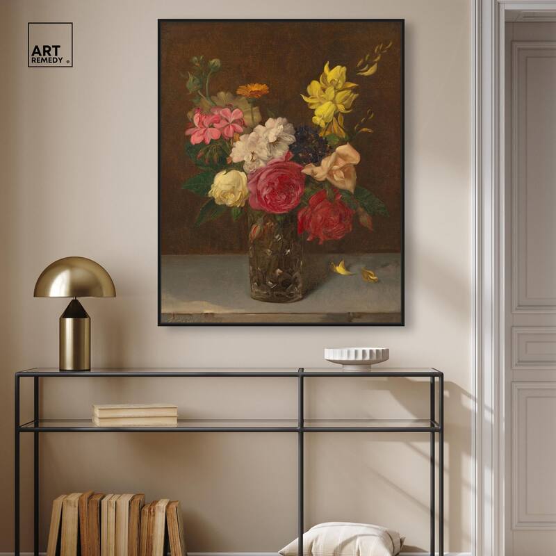 Babcock Flowers in Cut Glass Canvas by Art Remedy