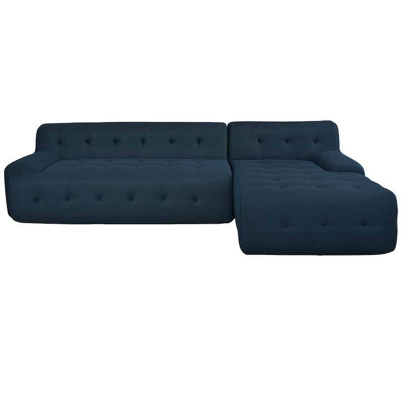 Sectional Sofa Minimalist Modular Couch, 3 Seat Modern Sofa Upholstered Deep Seat Couches Livingroom Lounge Couches