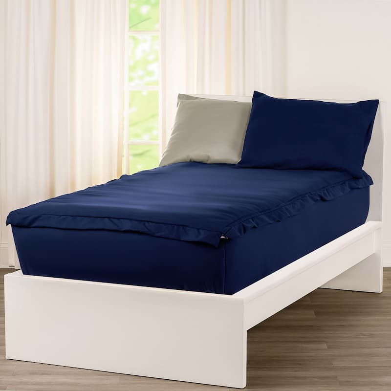 Siscovers Deep Blue Bunkie Deluxe Zipper Bedding Set