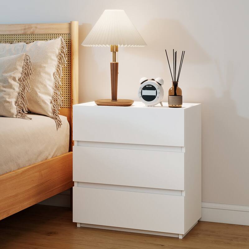 23.62"W Wood 2-Drawer Nightstand - 3-drawer