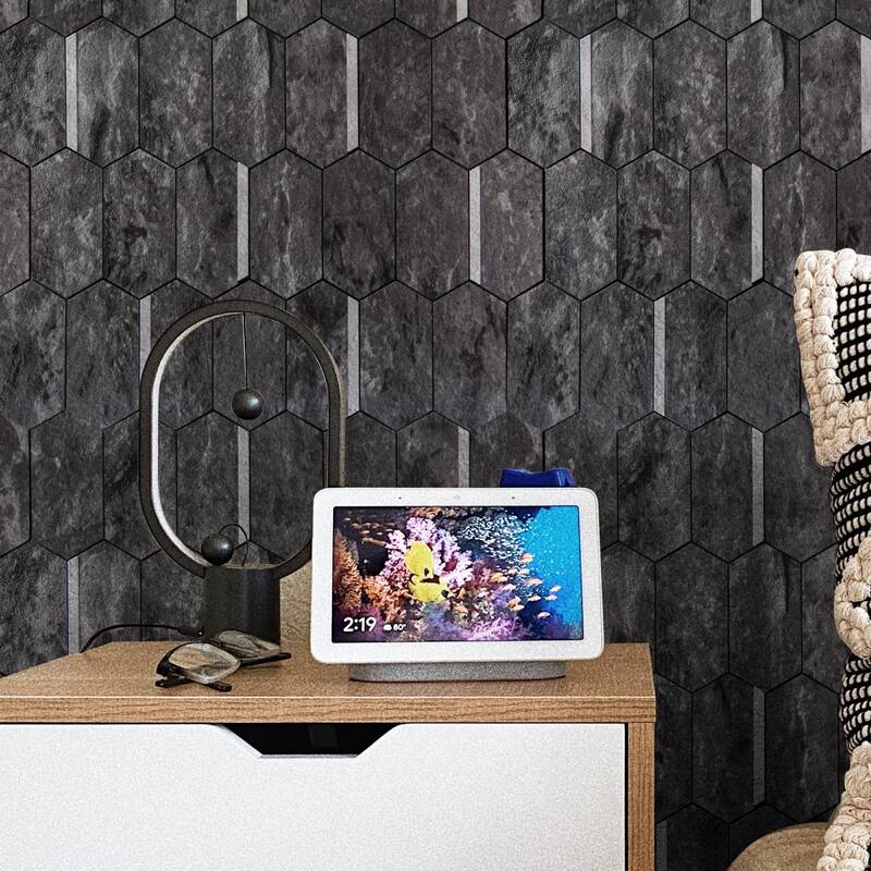 Art3d 10-Sheet Hexagon Tile Peel and Stick Backsplash,12.5X12in