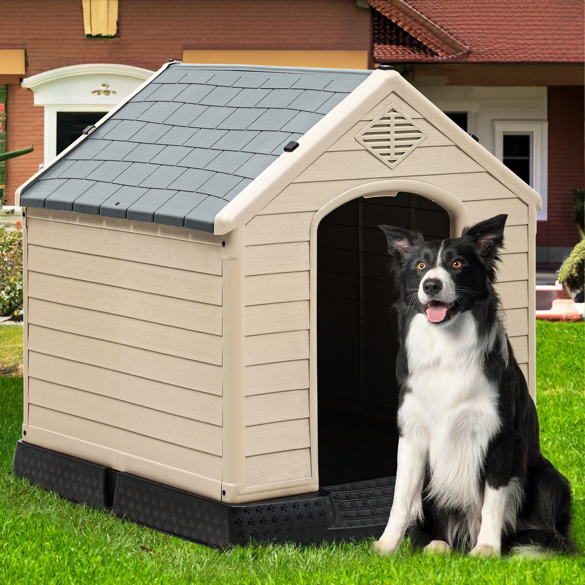 Moasis Large Plastic Waterproof Dog House - On Sale - Overstock