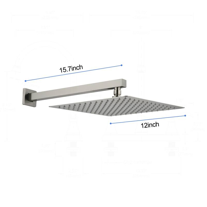 Wall Mount Rainfall Square Shower Head