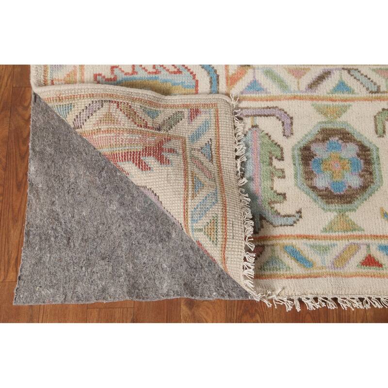 All-Over Floral Oushak Oriental Area Rug Handmade Wool Carpet - 8'2" x 9'10"
