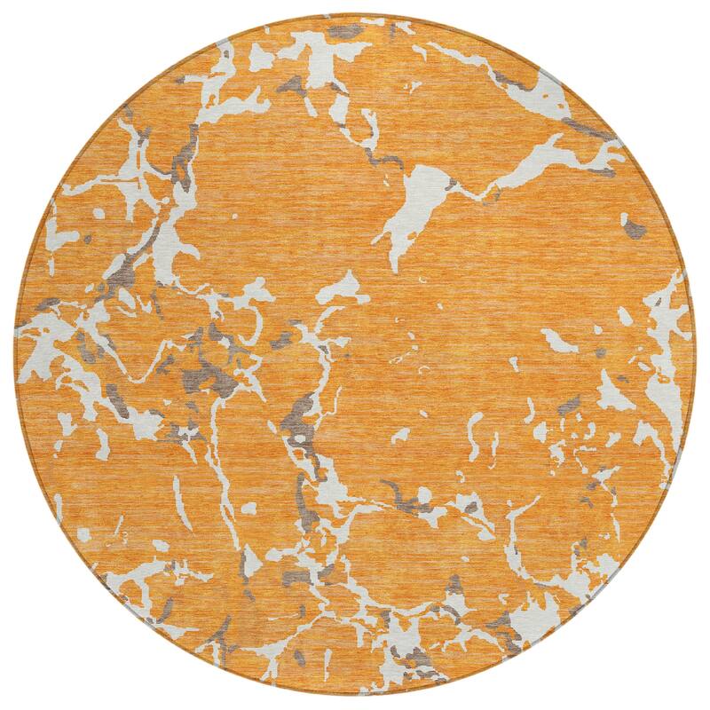 Machine Washable Indoor/ Outdoor Abstract Camo Chantille Rug