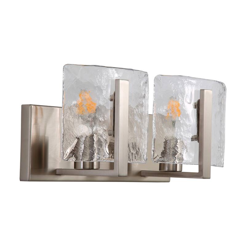 Golden Lighting 3164-BA2 HWG Aenon 2 Light 15" Wide Vanity Light - Pewter