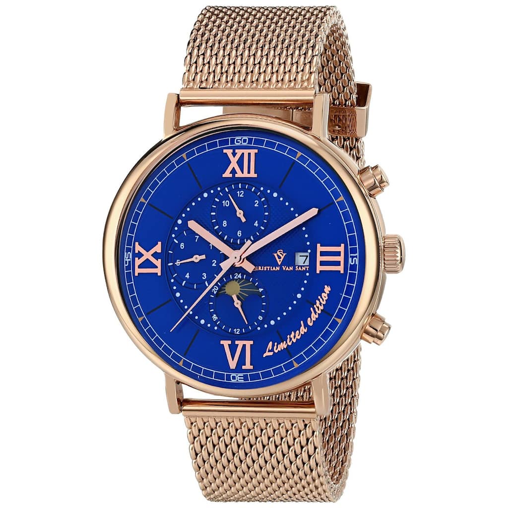 Christian Van Sant Men's Somptueuse LTD Blue Dial Watch - CV1155 - 6 (36)
