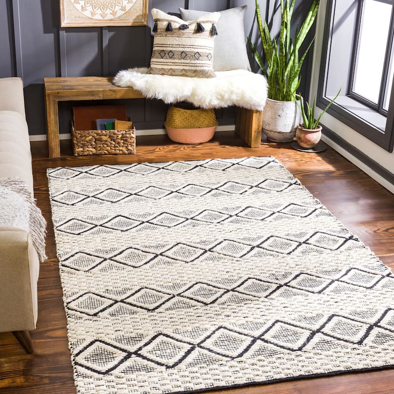 Artistic Weavers Ninian Handmade Global Jute Area Rug - 5' x 7'6" - Cream/Black