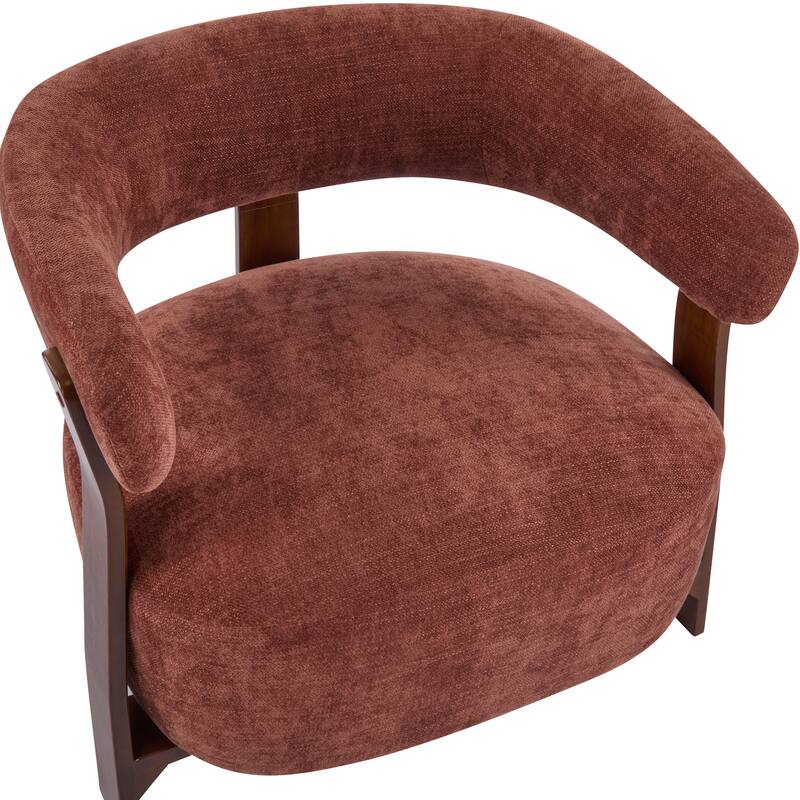 Christopher Knight Home - Accent Arm Chair Modern Upholstered Chair with Bent Wood Legs