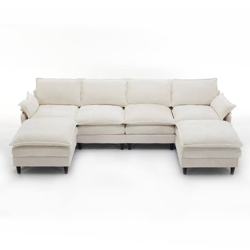 Modular Sofa U Shaped Cloud Couch Comfy Set