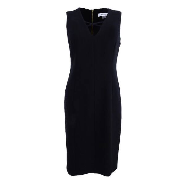 Calvin Klein Women's Crepe Sheath Dress - Bed Bath & Beyond - 41460658