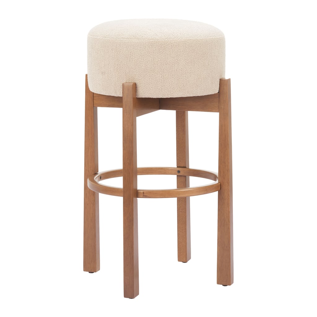 Nade Barstool Beige & Walnut