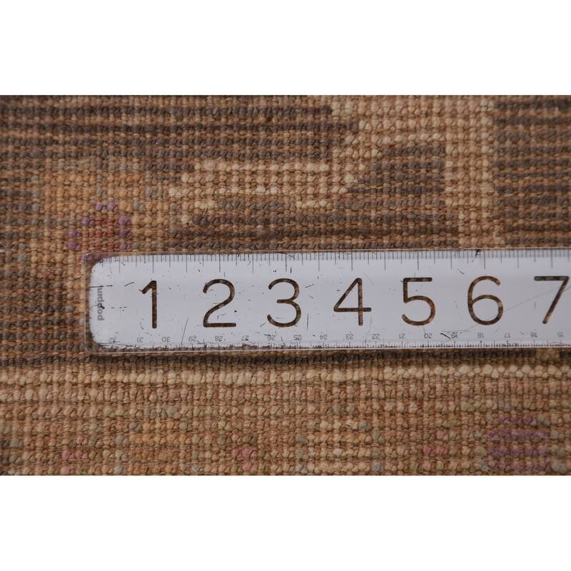 Hand Knotted Oriental 100% Wool Carpet Transitional All-Over Oranges & Rust Oushak Area Rug - 12' 0'' X 8' 11''