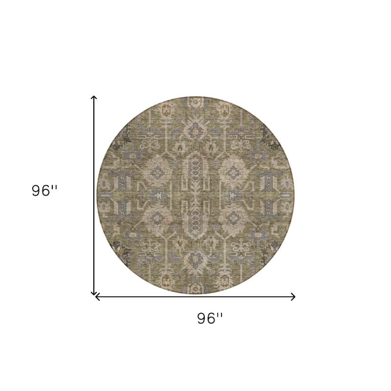 HomeRoots Oriental Traditional Rectangle Outdoor Rug