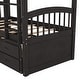 preview thumbnail 14 of 14, Twin over Twin Wood Black Bunk Bed with Trundle and Drawers