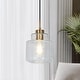 preview thumbnail 4 of 17, Yarge Modern Mini 1-Light Water-drop Glass Pendant Abstract Brass Gold Adjustable Kitchen Island Lighting - D 6.7" x H 15.5"