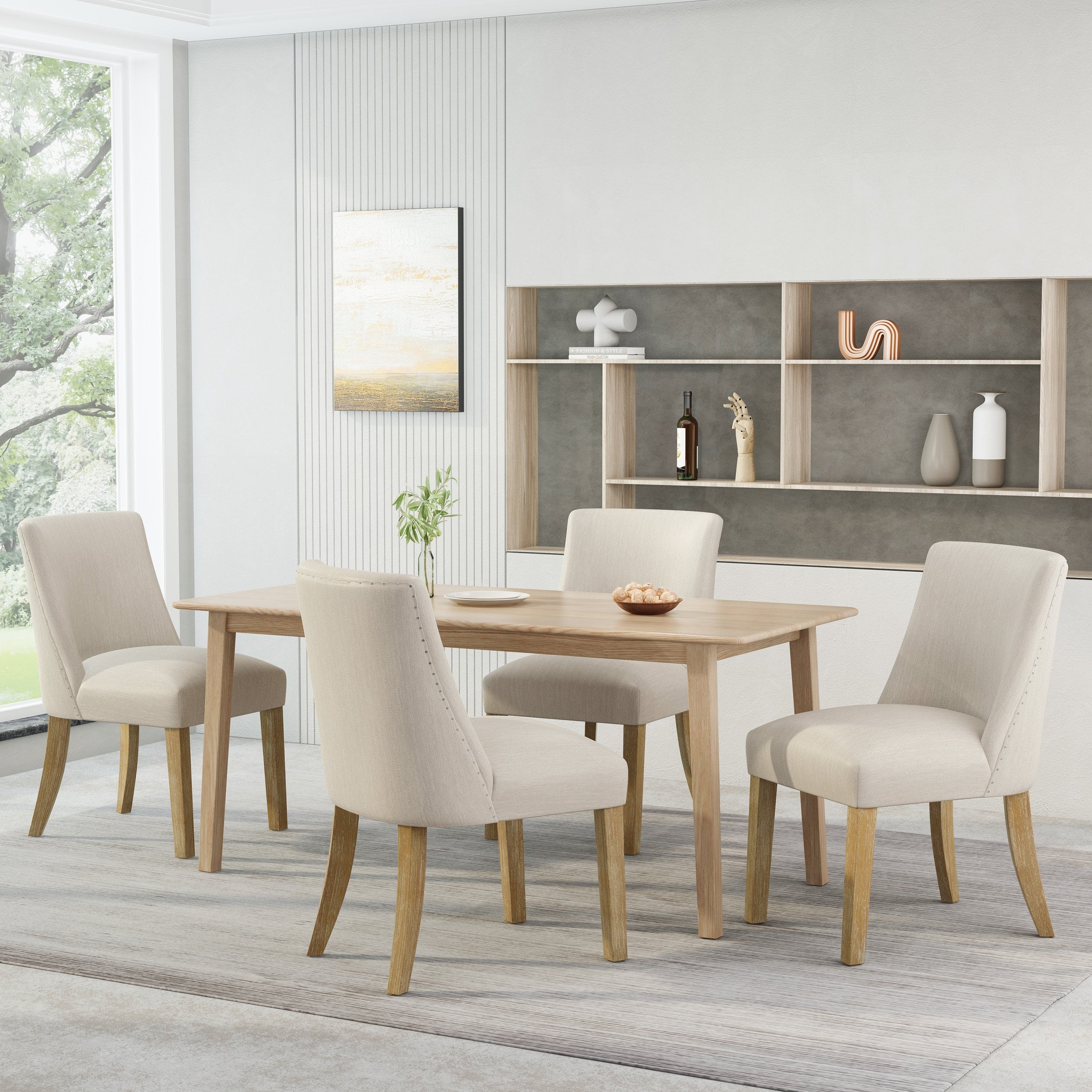 Frances Fabric Dining Chair Set of 4 by Christopher Knight Home