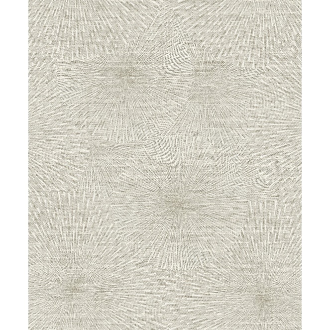 Brewster Zion Taupe Starburst Wallpaper - 21in x 396in x 0.025in
