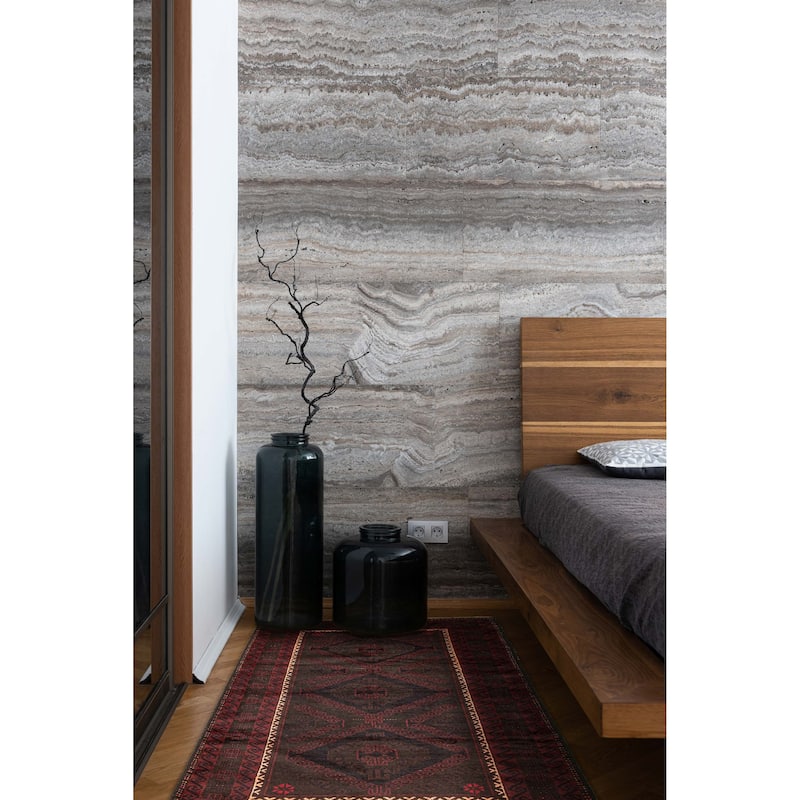 ECARPETGALLERY Hand-knotted Teimani Dark Grey Wool Rug - 3'4 x 6'1