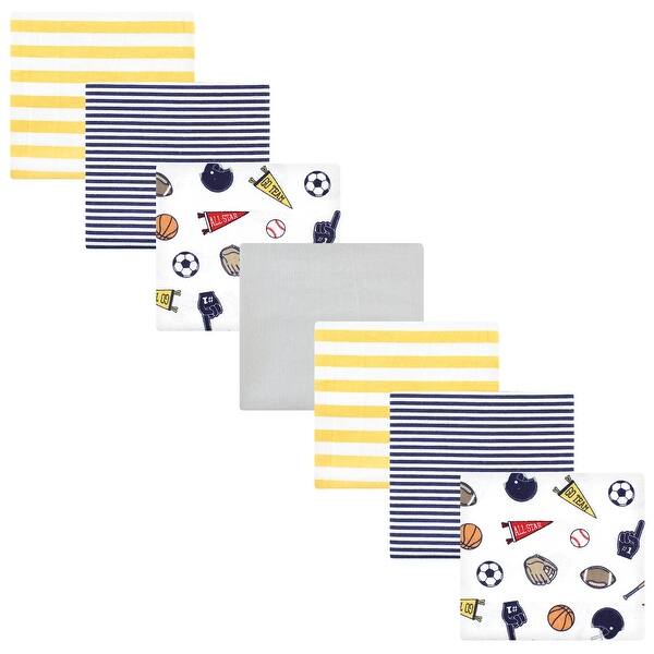 slide 1 of 1, Hudson Baby Infant Boy Cotton Rich Flannel Receiving Blankets Bundle, Sports Fan, One Size - Sports Fan - One Size One Size - Sports Fan