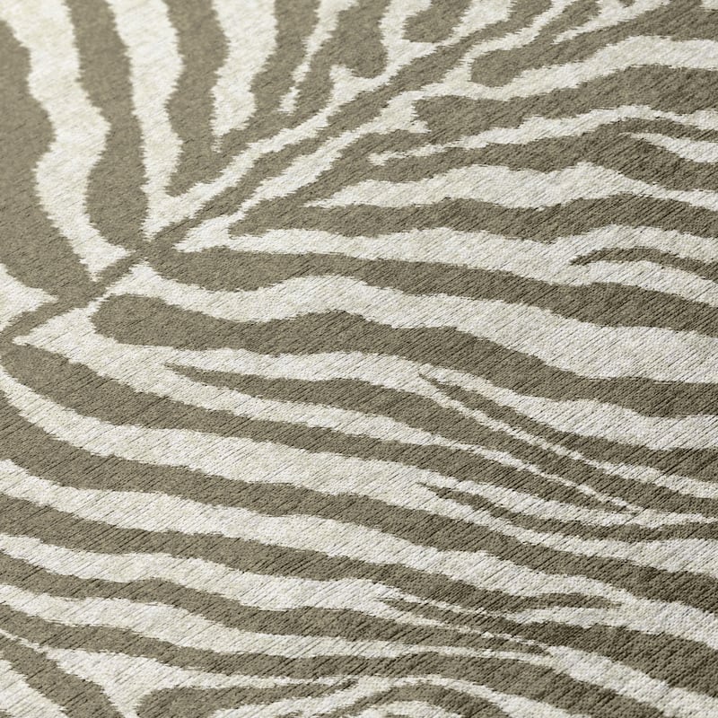 Addison Indoor/ Outdoor Safari Zebra Animal Print Washable Area Rug