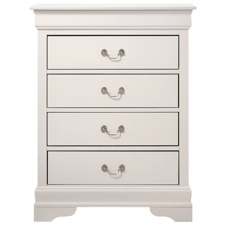 Passion Furniture Louis Phillipe Cherry 4 Drawer Chest of Drawers - 31"L x 16"W x 41"H