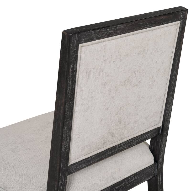 Furniture of America Durem Modern Solid Wood Padded Side Chairs (Set of 2)