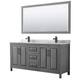 Option Dark Gray / White Carrara Marble Top / Matte Black