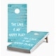 preview thumbnail 1 of 3, Lake Is My Happy Place Corn Hole Board Set w Case & Lights 16 Years and Up