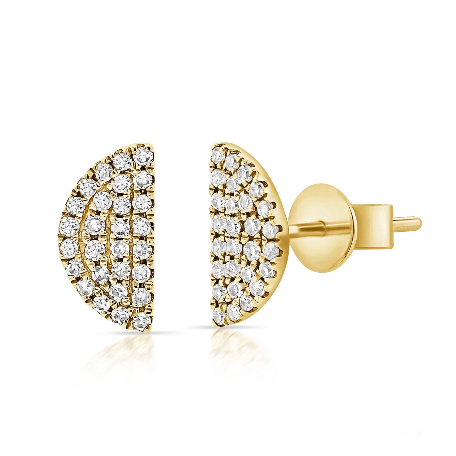 Joelle Diamond Half Circle Earrings in 14K Yellow Gold (1/5 ct. tw.)