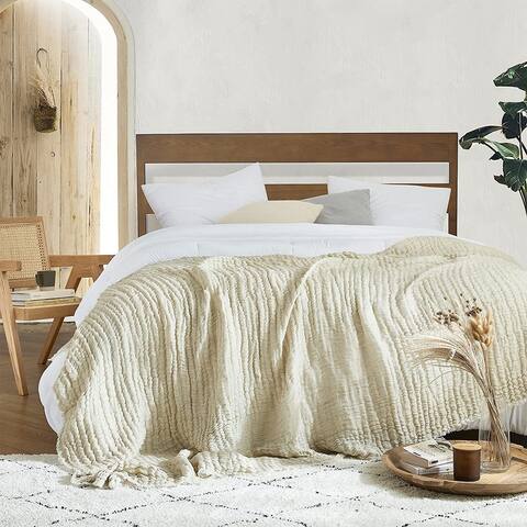 Terra é Pais - Linen Taupe Throw Blanket